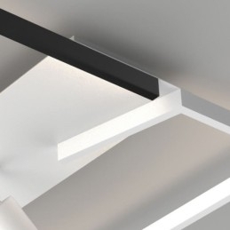 Loftslampe Sort & Hvid Akryl Belysning Spotlight
