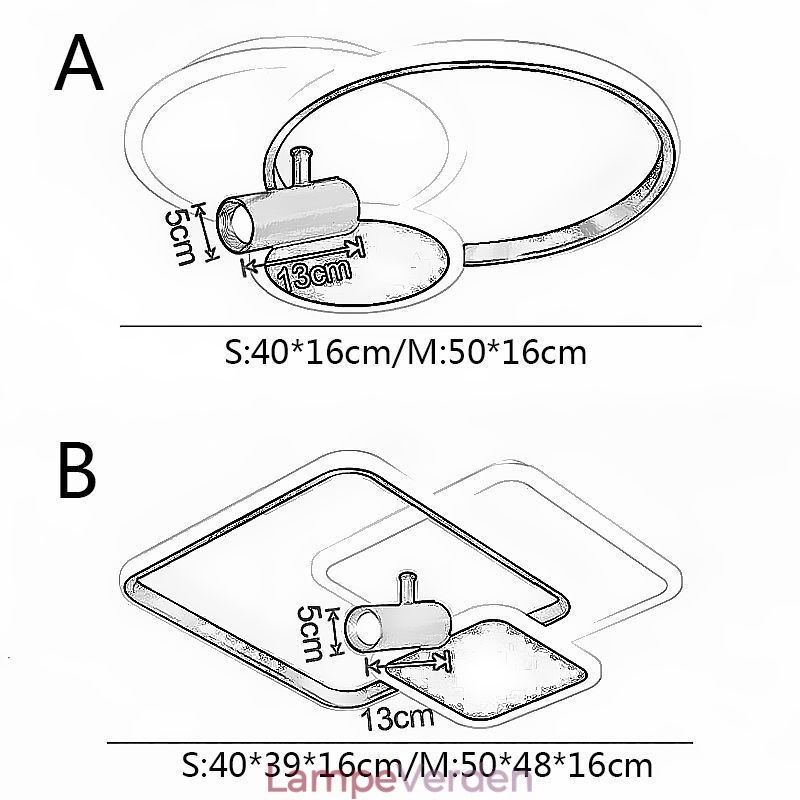 Loftslampe Creative Akryl Flush Mount Spotlight