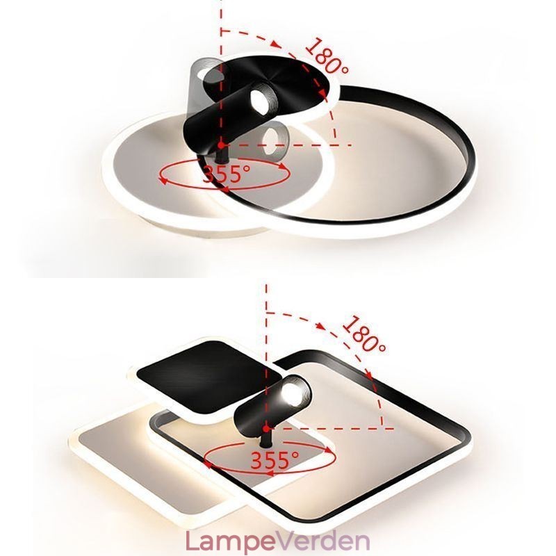 Loftslampe Creative Akryl Flush Mount Spotlight