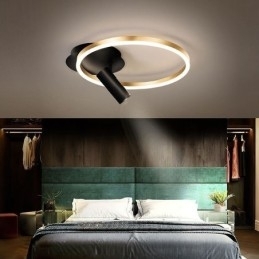 Loftslampe børstet guld Halo Ring Belysning Spotlight