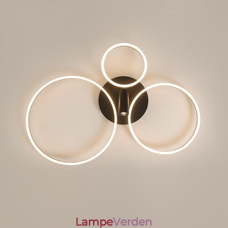 Loftslampe børstet guld Halo Ring Belysning Spotlight