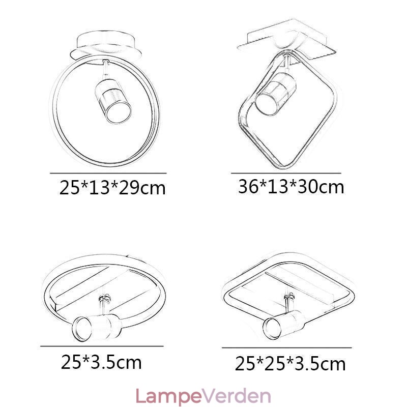 Akryl Loftslampe Minimalistisk Dekor Lys Spotlight