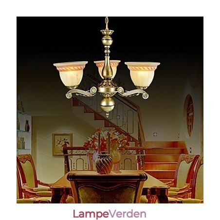 Lysekrone Three Lights Bronze European Retro Classic