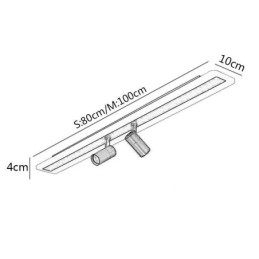 Lineær Flush Mount akryl loftslampe Spotlight