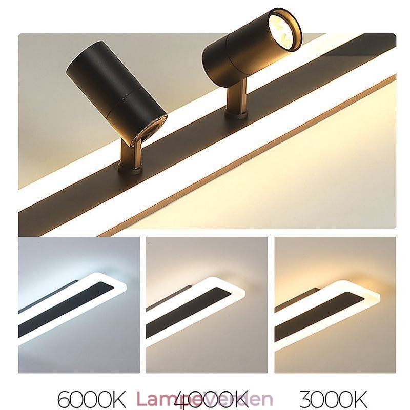 Lineær Flush Mount akryl loftslampe Spotlight