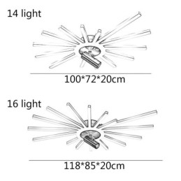 Flush Mount akryl uregelmæssig lineær lampe Spotlight