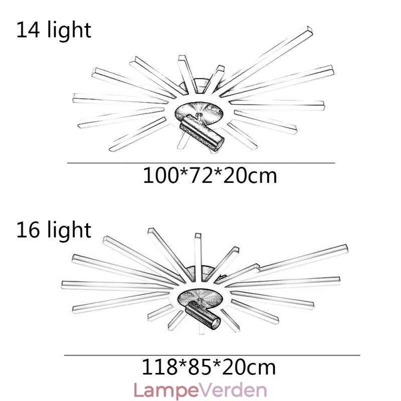 Flush Mount akryl uregelmæssig lineær lampe Spotlight