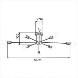 Magic Bean Flush Mount Loftslampe Dekorativ lysarmatur
