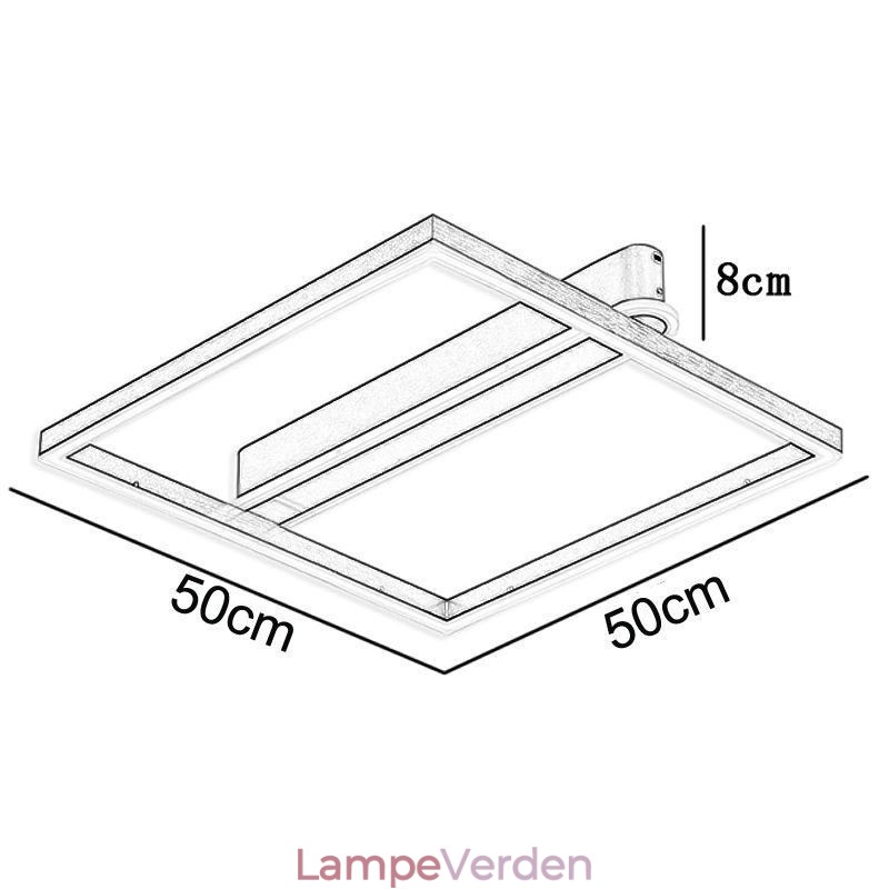 Akryl firkantet indbygningsloftslampe