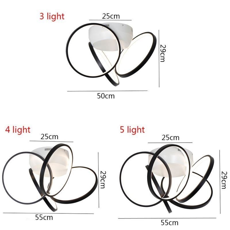 Akryl Halo Ring Flush Mount Loftslampe