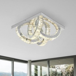 Semi Ring Flush Mount Crystal Loftslampe