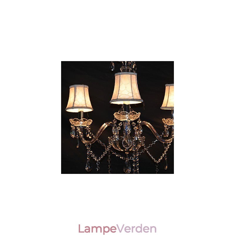 Moderne Splendid 3-lys lysekrone med krystalarm