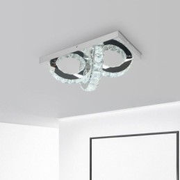 Semi Ring Flush Mount Crystal Loftslampe