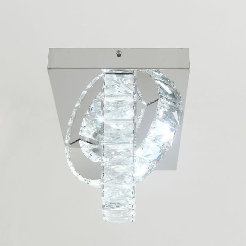Semi Ring Flush Mount Crystal Loftslampe