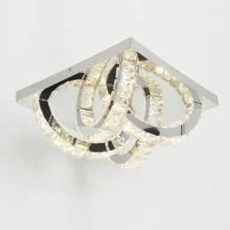 Semi Ring Flush Mount Crystal Loftslampe