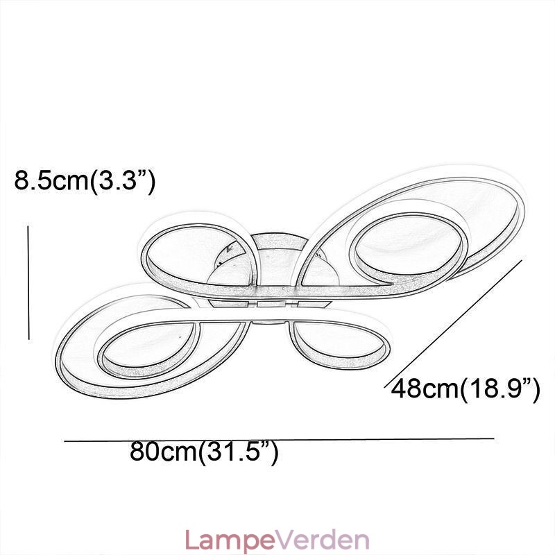 Moderne kinesisk knude forsænket loftslampe