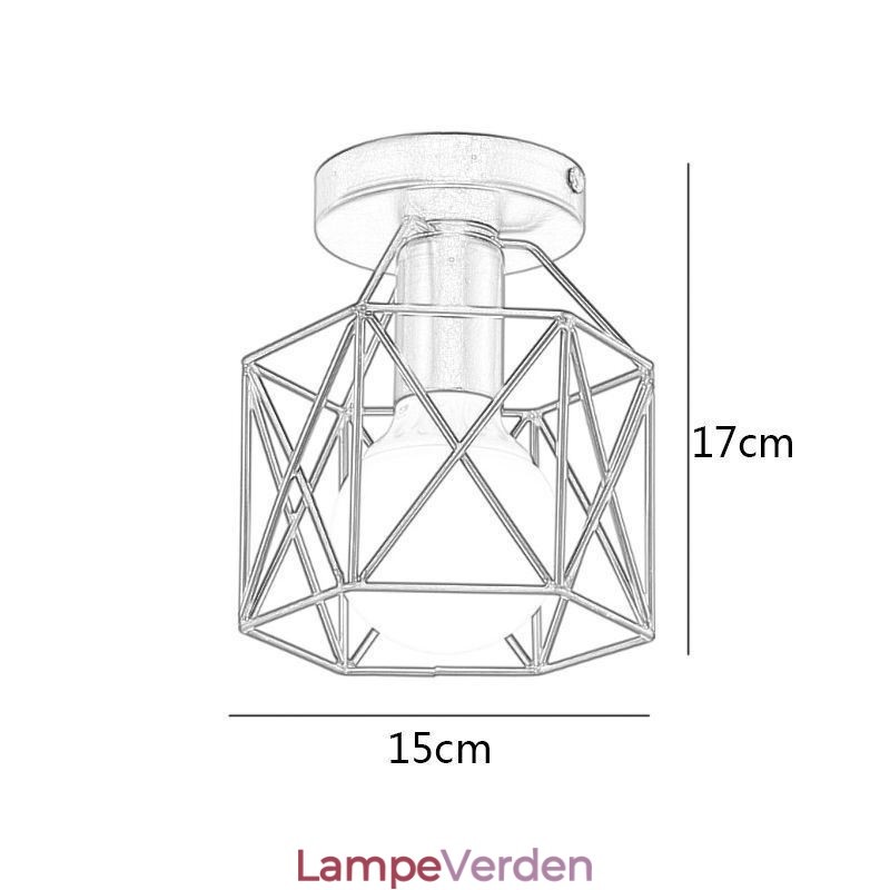 Metal Cage Flush Mount Loftslampe