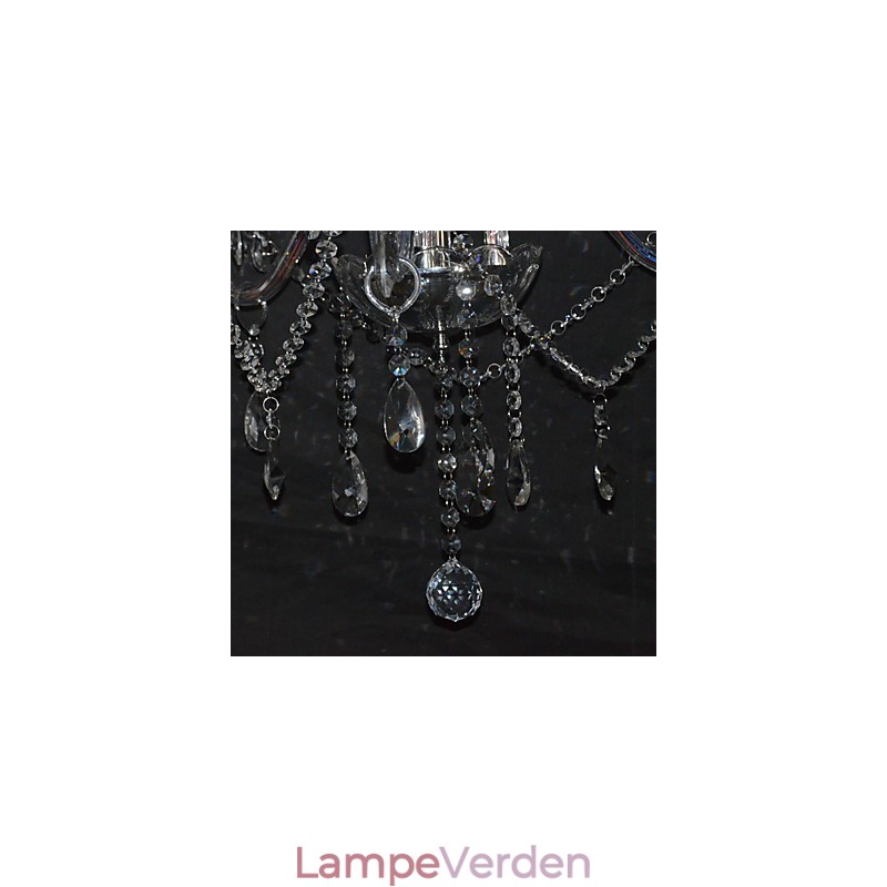 Moderne Splendid 3-lys lysekrone med krystalarm