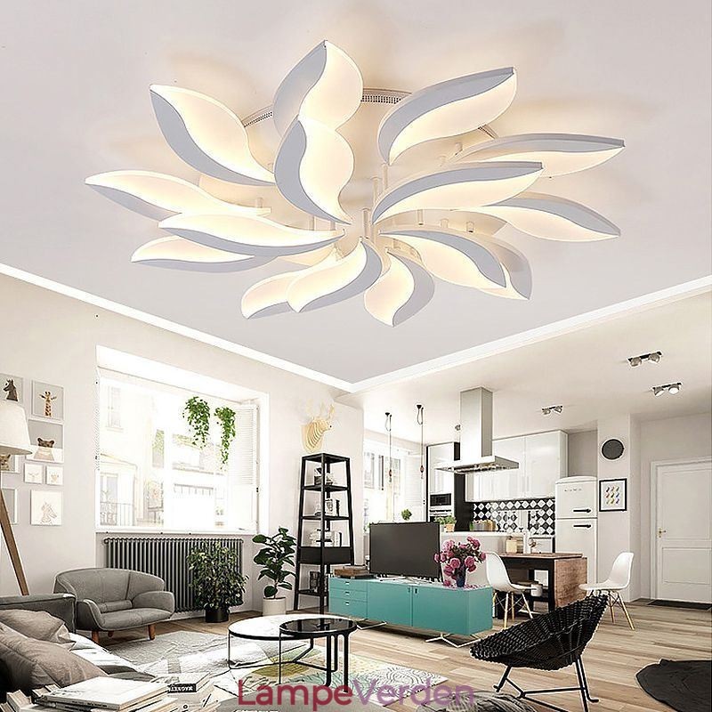 Akryl kronblad Flush Mount Loftslampe