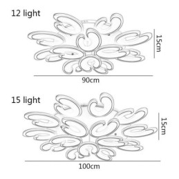 Kronbladsformet loftslampe med flush Mount