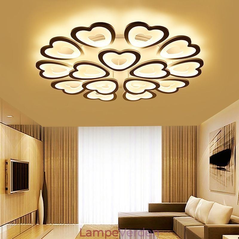 Hjerteformet kronbladsloftslys Flush Mount