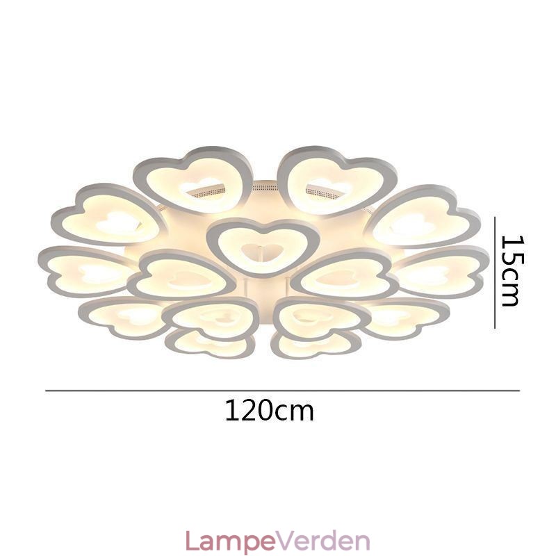 Hjerteformet kronbladsloftslys Flush Mount