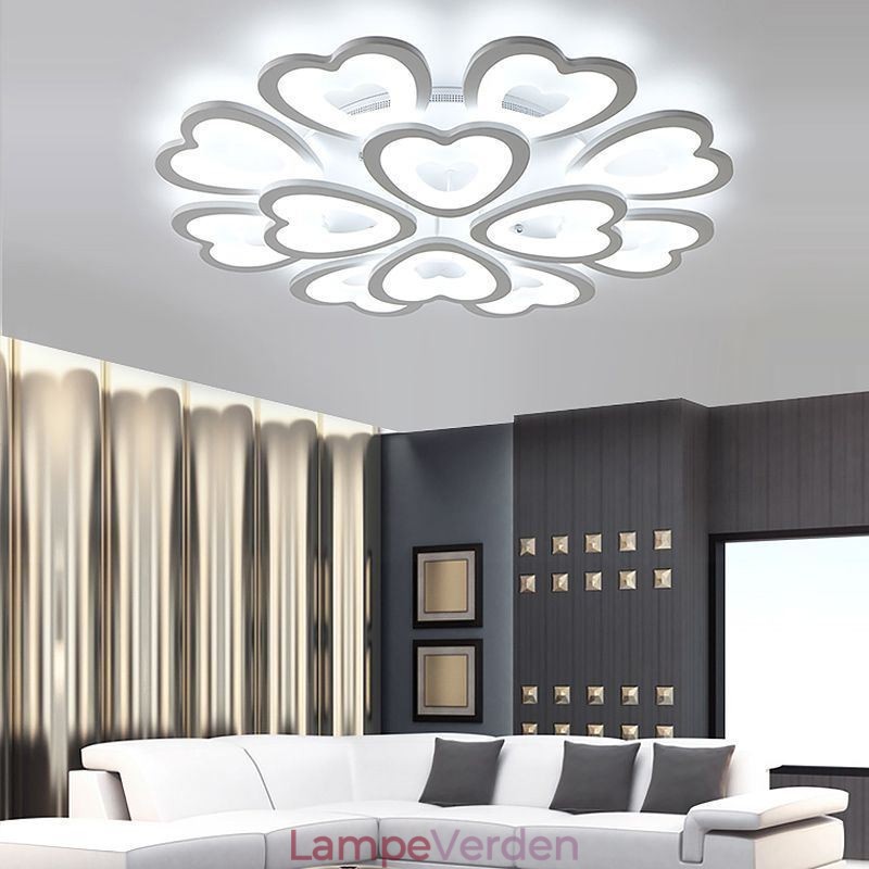 Hjerteformet kronbladsloftslys Flush Mount
