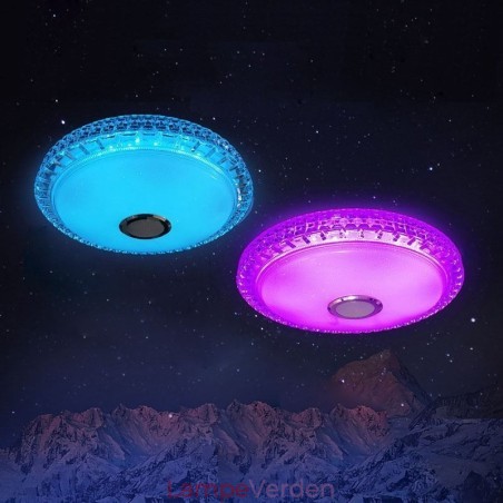 Flush Mount Loftslys Fjernbetjening APP-kontrol Bluetooth-musikhøjttalerlys