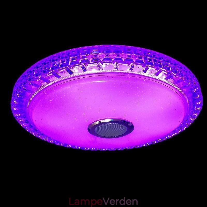 Flush Mount Loftslys Fjernbetjening APP-kontrol Bluetooth-musikhøjttalerlys