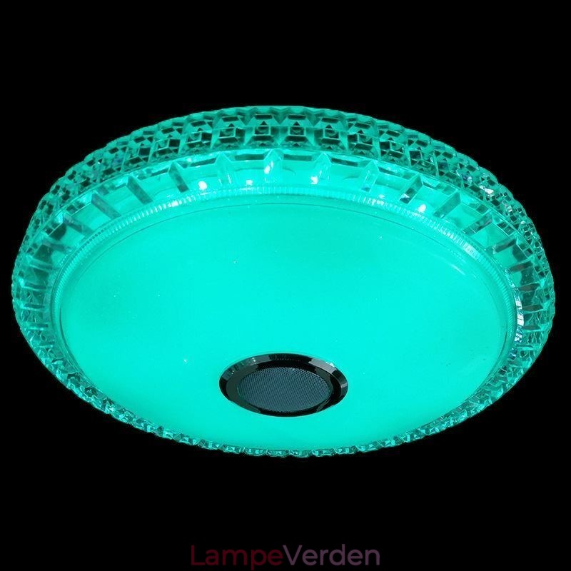 Flush Mount Loftslys Fjernbetjening APP-kontrol Bluetooth-musikhøjttalerlys