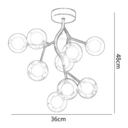Nordic Branches Flush Mount Loftslampe