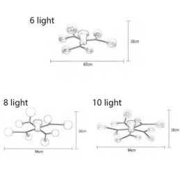 Glaskugle Flush Mount Magic Bean loftslampe