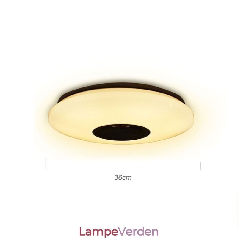 Flush Mount farverig loftslampe med Bluetooth musik højttaler timing funktion