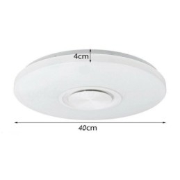 Flush Mount dekorativ lampe Fjernbetjening APP-kontrol Bluetooth-musikhøjttalerlampe