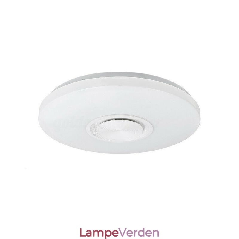 Flush Mount dekorativ lampe Fjernbetjening APP-kontrol Bluetooth-musikhøjttalerlampe