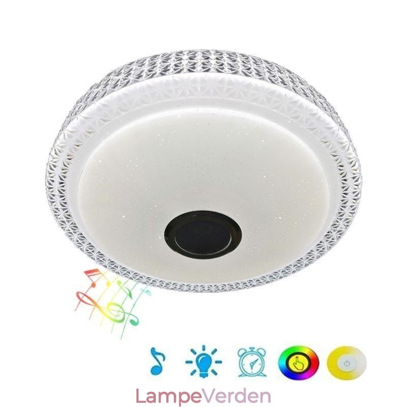 Loftslys Dekorativ lampe Fjernbetjening APP-kontrol Bluetooth-musikhøjttaler Flush Mount