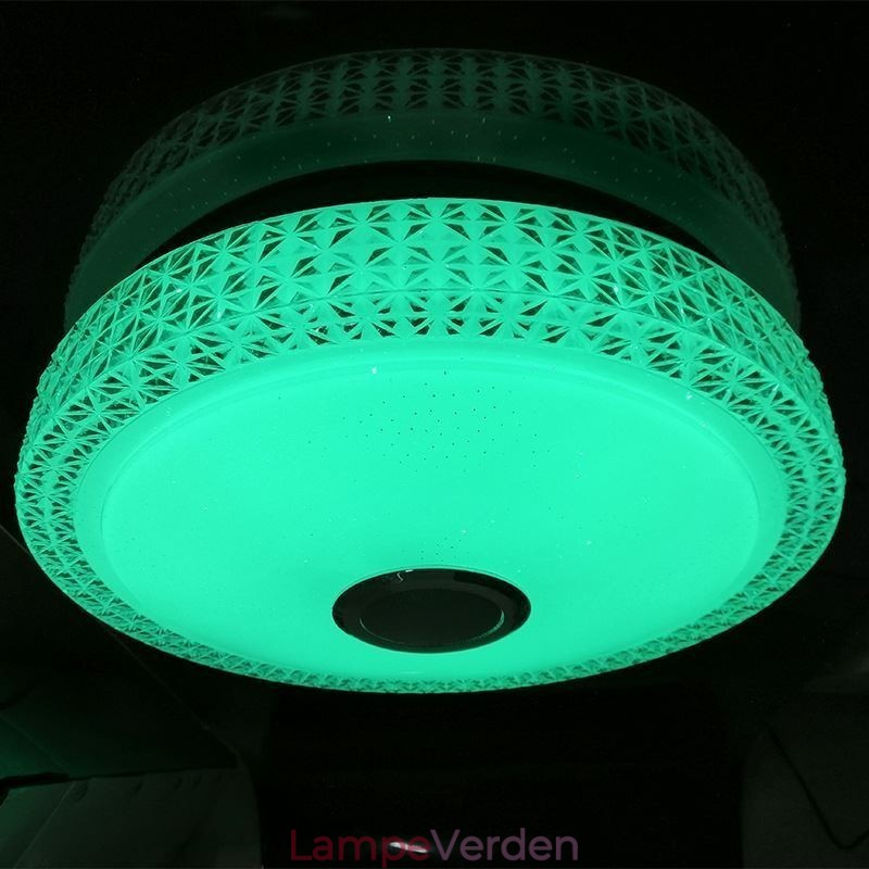 Loftslys Dekorativ lampe Fjernbetjening APP-kontrol Bluetooth-musikhøjttaler Flush Mount