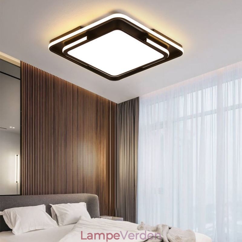Moderne enkel flush-mount loftslampe Firkantet akryl lysarmatur