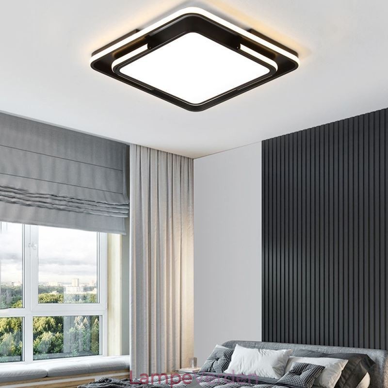 Moderne enkel flush-mount loftslampe Firkantet akryl lysarmatur