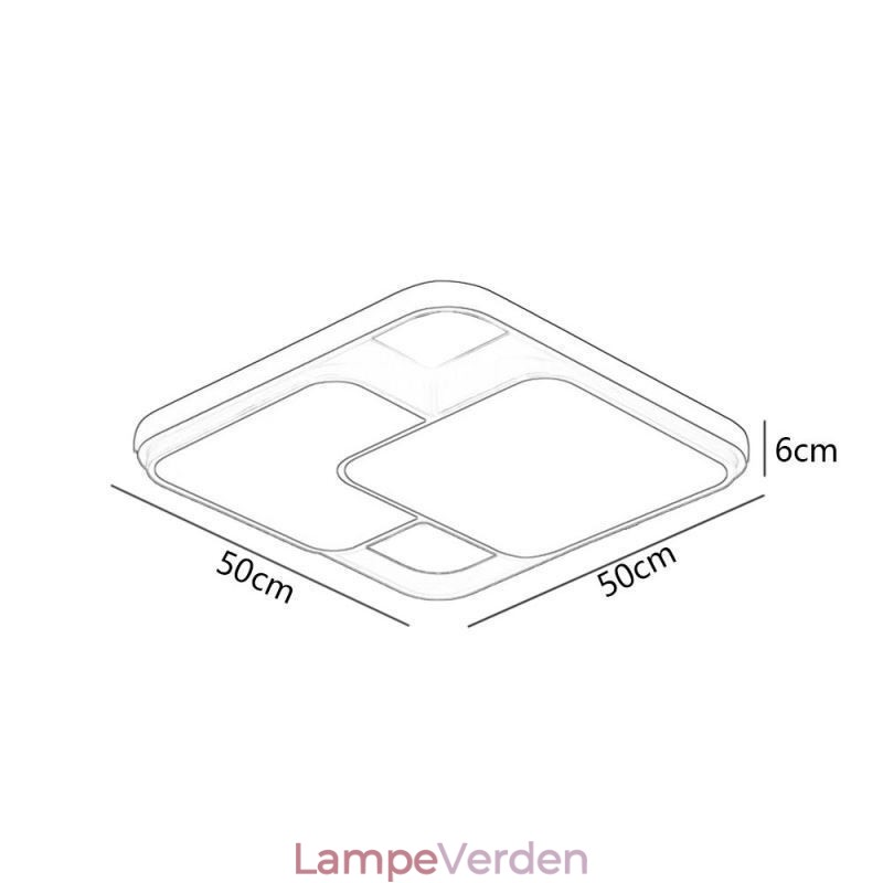 Moderne geometrisk nedsænket loftslampe Akryl dekorationslys