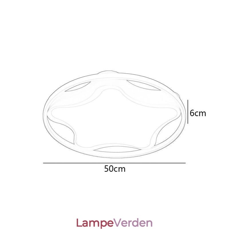 Star Flush Mount Loftslampe Moderne Enkelt Loftslampe