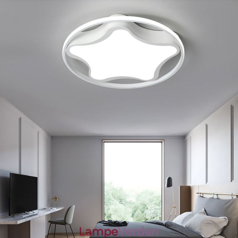 Star Flush Mount Loftslampe Moderne Enkelt Loftslampe