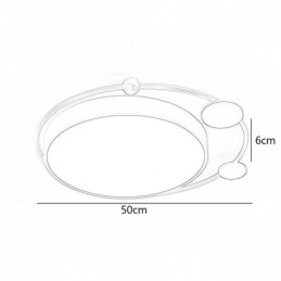 Moderne flush-mount loftslampe Circle akryl loftslampe