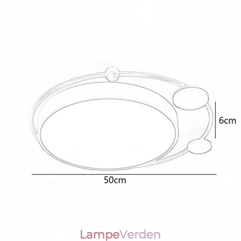 Moderne flush-mount loftslampe Circle akryl loftslampe