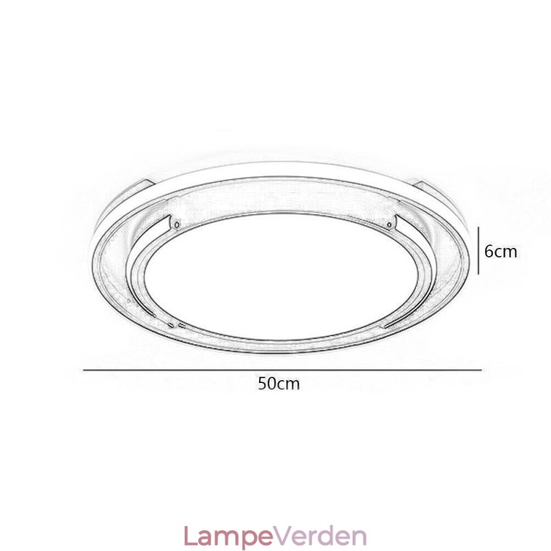 Moderne minimalistisk nedsænket loftslampe cirkulært loftsarmatur