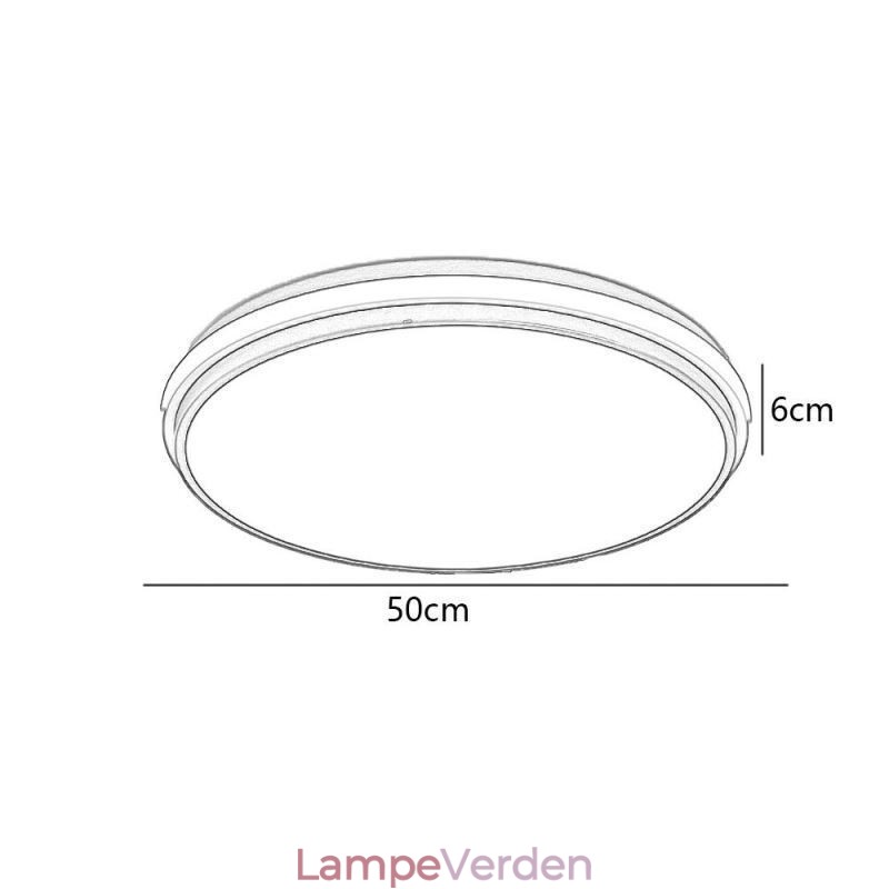 Minimalistisk cirkulær indbygningsloftslampe Moderne akrylbelysning