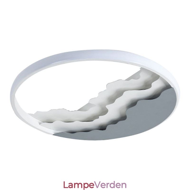 Rund Flush Mount Unik bølgeformet akryl loftslampe