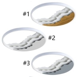 Rund Flush Mount Unik bølgeformet akryl loftslampe
