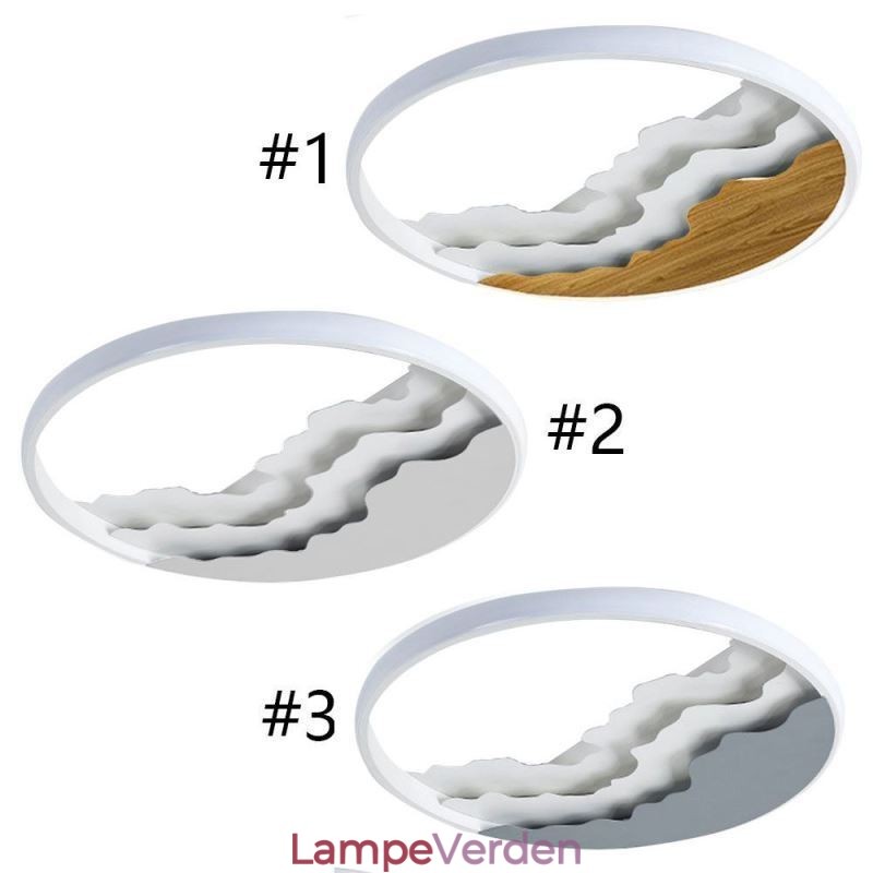 Rund Flush Mount Unik bølgeformet akryl loftslampe