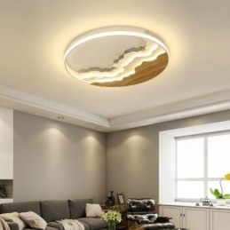 Rund Flush Mount Unik bølgeformet akryl loftslampe